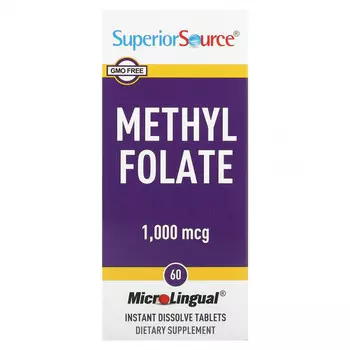 Superior Source, метилфолат, 1000 мкг, 60 таблеток