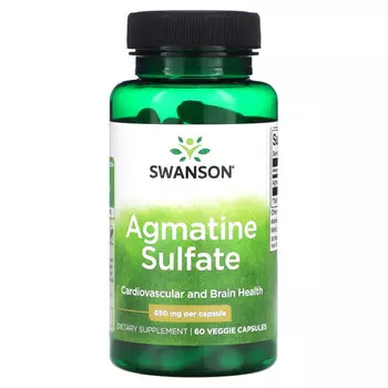 Swanson, Агматин сульфат, 650 мг, 60 растительных капсул