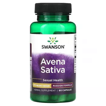 Swanson, Avena Sativa, 575 мг, 60 капсул
