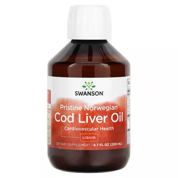Swanson, Безупречный жидкий жир из печени норвежской трески, 200 мл (6,7 жидк. Унции)