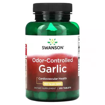 Swanson, Чеснок с контролем запаха, 500 мг, 250 таблеток