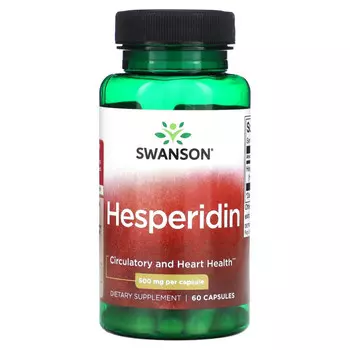 Swanson, Гесперидин, 500 мг, 60 капсул