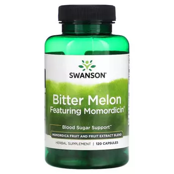 Swanson, Горькая дыня с момордицином, 120 капсул