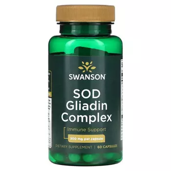 Swanson, Комплекс глиадина SOD, 300 мг, 60 капсул