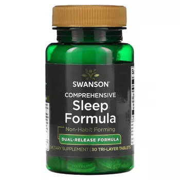 Swanson, Комплексная формула для сна, 30 трехслойных таблеток