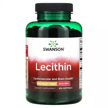 Swanson, Лецитин, 520 мг, 250 мягких таблеток