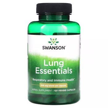 Swanson, Lung Essentials, 500 мг, 120 растительных капсул