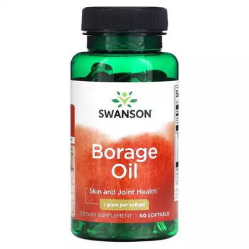 Swanson, Масло бурачника, 1 г, 60 мягких таблеток