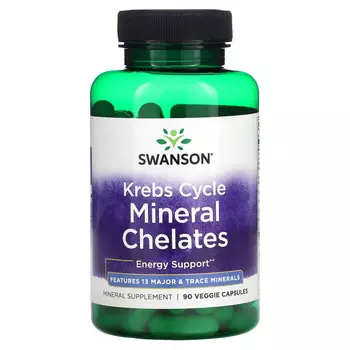 Swanson, Минеральные хелаты цикла Кребса, 90 растительных капсул