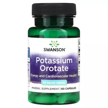Swanson, Оротат калия, 60 капсул