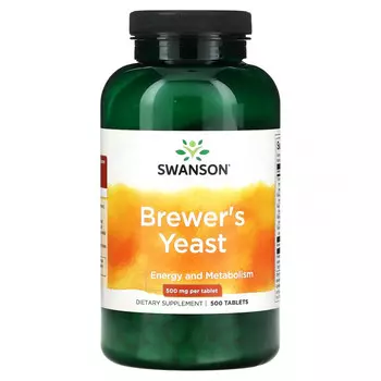 Swanson, Пивные дрожжи, 500 мг, 500 таблеток