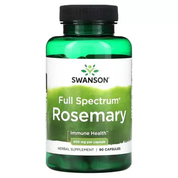 Swanson, Розмарин полного спектра действия, 400 мг, 90 капсул