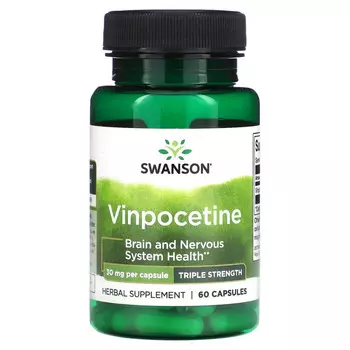 Swanson, Винпоцетин, 30 мг, 60 капсул