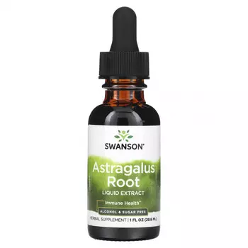 Swanson, Жидкий экстракт корня астрагала, без спирта и сахара, 29,6 мл (1 жидк. Унция)