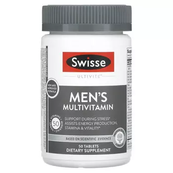 Swisse, Ultivite, мультивитамины для мужчин, 50 таблеток