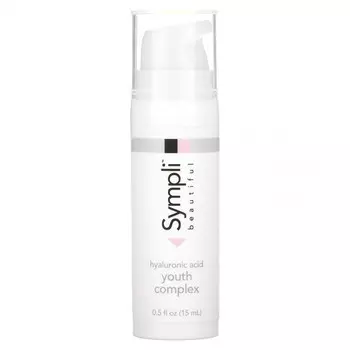 Sympli Beautiful, Омолаживающий комплекс с гиалуроновой кислотой, пробный объем, 15 мл (0,5 жидк. Унции)