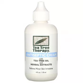 Tea Tree Therapy, Антисептический крем с маслом чайного дерева и травяными экстрактами, 4 жидких унций (118 мл)