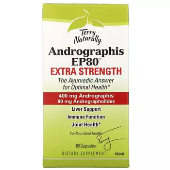 Terry Naturally, Andrographis EP80, Особая сила, 60 капсул