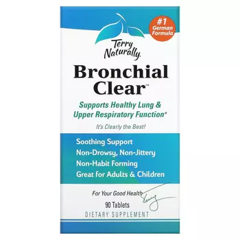 Terry Naturally, Bronchial Clear, 90 таблеток