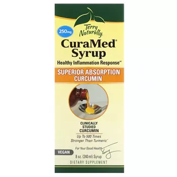 Terry Naturally, CuraMed Syrup, куркумин с улучшенной усвояемостью, 250 мг, 240 мл (8 унций)