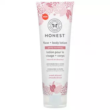 The Honest Company, Нежно питательный лосьон для лица и тела, сладкий миндаль, 250 мл (8,5 жидк. Унции)