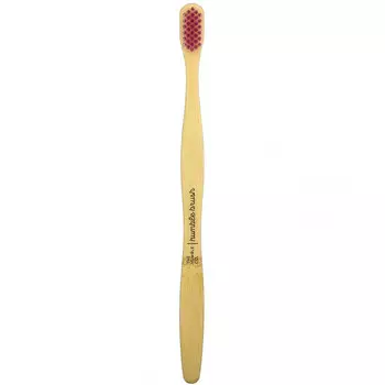 The Humble Co., Humble Bamboo Toothbrush, для взрослых чувствительных людей, розовый цвет, 1 зубная щетка