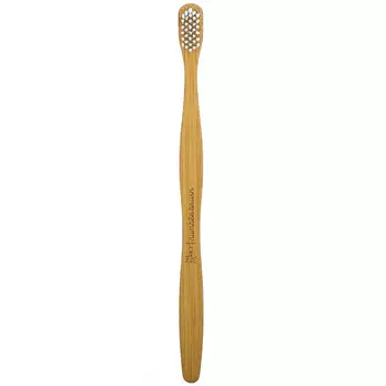 The Humble Co., Зубная щетка Humble Bamboo, для взрослых, белая, 1 зубная щетка