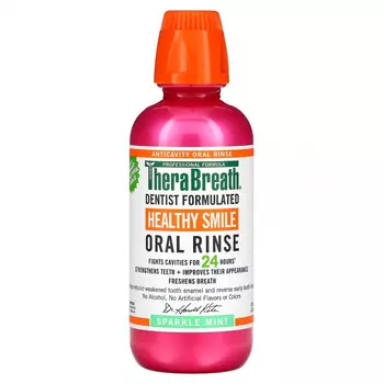 TheraBreath, Healthy Smile, ополаскиватель для полости рта, мята с блеском, 473 мл (16 жидк. Унций)
