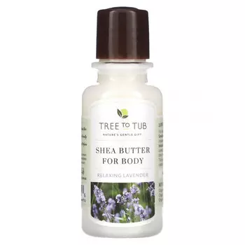 Tree To Tub, Shea Butter Moisturizing Body Lotion, Non-Greasy, Hydrating for Dry, Sensitive Skin, Lavender, 3 fl oz
