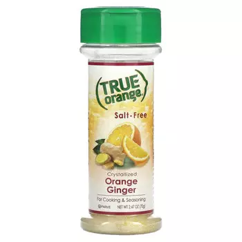 True Citrus, True Orange, кристаллизованный апельсин и имбирь, 70 г (2,47 унции)