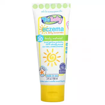 TruKid, TruBaby, ежедневное солнцезащитное средство от экземы, SPF 30, без запаха, 58 мл (2 жидк. Унции)