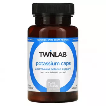 Twinlab, Калий в капсулах, 90 капсул