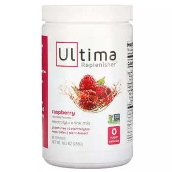 Ultima Replenisher, смесь для приготовления напитка с электролитами, малина, 288 г (10,2 унции)