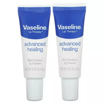 Vaseline, Lip Therapy, улучшенное заживление, 2 тюбика, 10 г (0,35 унции)
