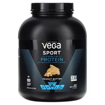 Vega, Sport, протеин премиального качества на растительной основе, с арахисовой пастой, 1,93 кг (4 фунта)