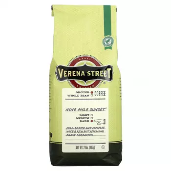 Verena Street, Nine Mile Sunset, молотый кофе, темная обжарка, 907 г (2 фунта)