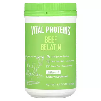 Vital Proteins, говяжий желатин, без добавок, 465 г (16,4 унции)