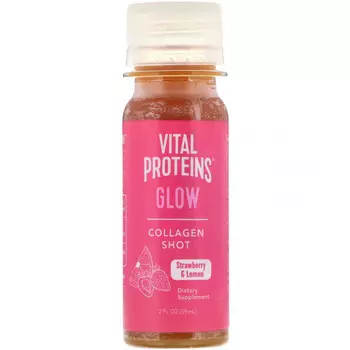 Vital Proteins, коллагеновый напиток для сияния кожи, клубника и лимон, 59 мл (2 жидк. унции)