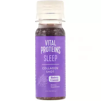 Vital Proteins, Коллагеновый напиток для улучшения сна, черника и лаванда, 59 мл (2 жидк. унции)