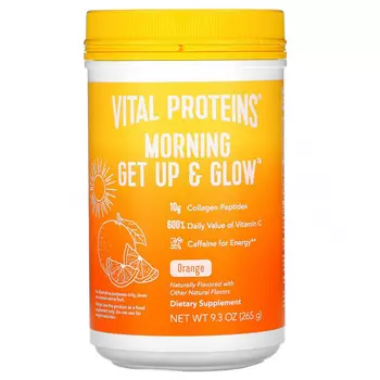 Vital Proteins, Morning Get Up & Glow, апельсин, 265 г (9,3 унции)