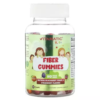 Vitamatic, Детские жевательные мармеладки, со вкусом ежевики, персика и клубники, 60 жевательных таблеток