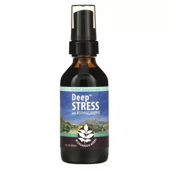 WishGarden Herbs, Deep Stress с ашвагандой, 59 мл (2 жидк. Унции)