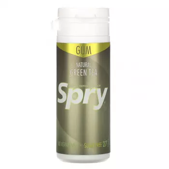 Xlear, Spry, жевательная резинка, зеленый чай, без сахара, 27 шт.