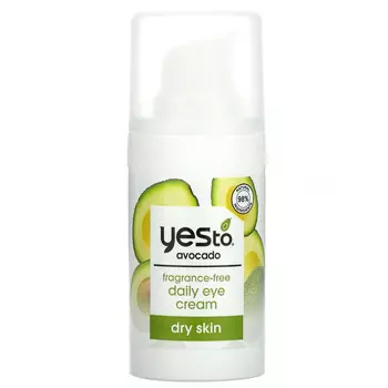 Yes To, Avocado, ежедневный крем для кожи вокруг глаз, без отдушек, 15 мл (0,5 жидк. Унции)