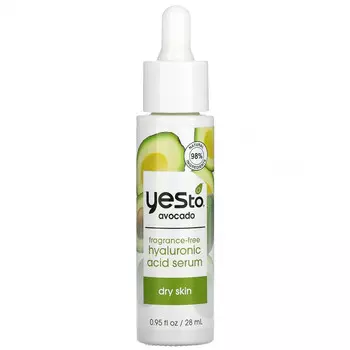 Yes To, Сыворотка с гиалуроновой кислотой, авокадо, без отдушек, 28 мл (0,95 жидк. Унции)
