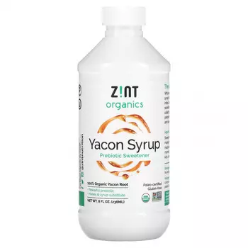 Zint, Органический сироп из якона, пребиотический заменитель сахара, 8 жидких унций (236 мл)
