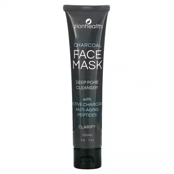 Zion Health, Adama, маска с древесным углем для глубокого очищения пор, 113 г (4 унции)