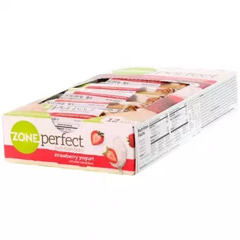 ZonePerfect, Nutrition Bars, клубничный йогурт, 12 батончиков, весом 50 г (1,76 унции) каждый