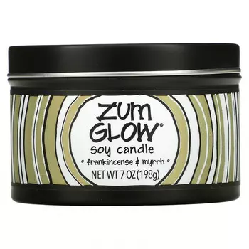 ZUM, Glow, соевая свеча, ладан и мирра, 198 г (7 унций)