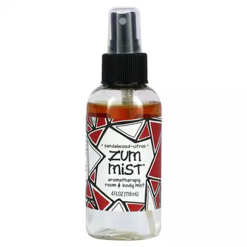 ZUM, Zum Mist, Ароматерапия, аэрозоль для комнаты и тела, сандаловое дерево, цитрус 4 жидких унций
